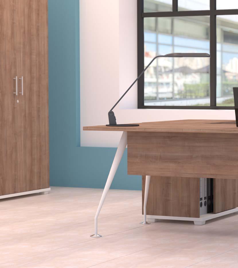 DESKING SPIRE Desk The sleek splayed and tapered legs of the Spire desk create a contemporary executive design for the home or office.