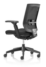 CMHR moulded foam seat with Black fabric. Gas lift height adjustment. For full details, see our Price & Specification Guide.