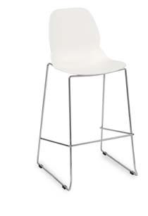 H 800mm SH 450mm Frame: Chrome Lingwood Chair, Leg Style P W