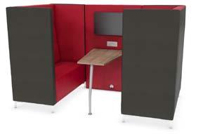 Solid Beech frame. Creates privacy in open workspaces.