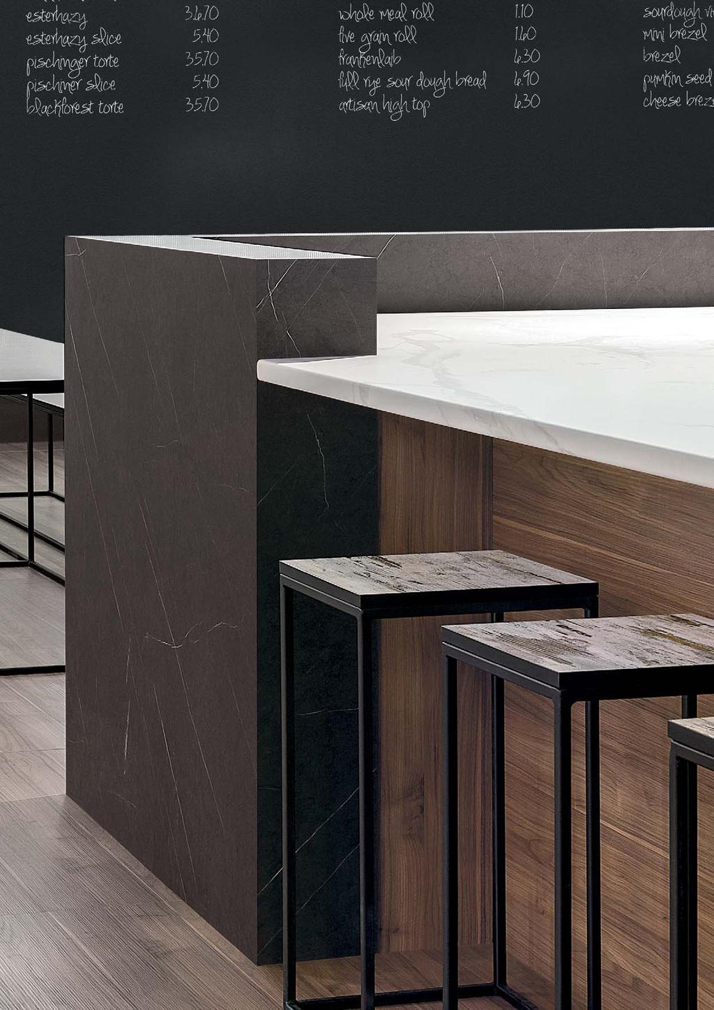 BENCHTOPS With more than 150 realistic stone structures, wood grains and neutral solid colours, polytec s innovative BENCHTOPS range is peerless.