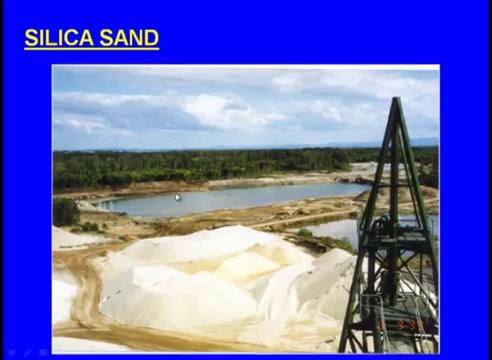 (Refer Slide Time: 17:26) These are the silica sand beds, now this is the silica sand components again silica