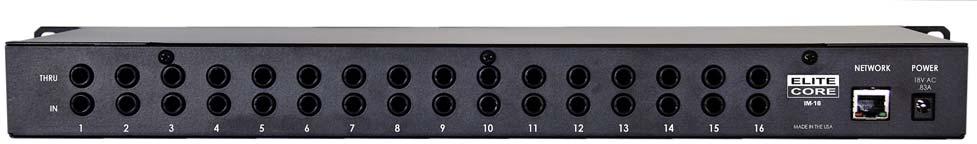 IM-16 Input Module The IM-16 Input Module is a 16-channel A/D interface between the mixing console and the DM-8 Distribution Module or PM-16 Personal Mixer.