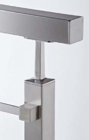 Square newels: wood, aluminum or stainless steel Rail: square, round and other- wood or stainless steel Infill: Designer