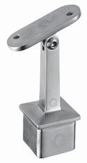 1.57 1.57 STAINLESS STEEL For Flat Bottom Rails 2.56 3.19 0.9 3.19 90 3.19 1.57 1.57 Newel Top Mount Fixed Bracket for use with 1.