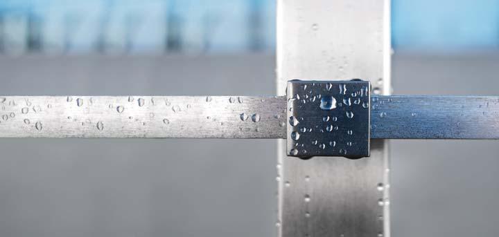 Flat Bar Infill Close-up of an exterior use flat bar infill