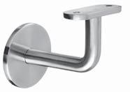 Round Rails & Components (continued) Wall Rail Bracket - for flat bottom rails 304 Interior 13.0111.000.12 2.91" setback 316 Exterior 14.0111.000.12 Order Screws: attach rail (2)-QS-113 bracket to stainless, QS-6 bracket to wood.