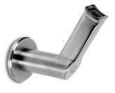 1 screw to attach to wall- QS-86. Wall Rail Bracket Pivoting & Height Adjustable for handrail 1.5" dia. (up to 2" in wood) 304 Interior 13.0145.038.12 S=3.15" setback 316 Exterior 14.0145.038.12 for handrail 1.