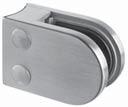 Glass Infill STAINLESS STEEL ROUND Glass clamps have been tested according to German Industry norm, DIN 12600.