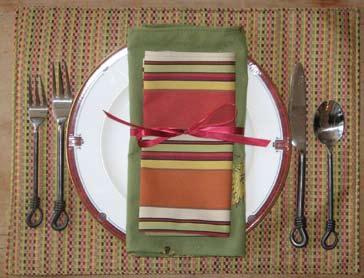 placemat is same fabric on both sides.
