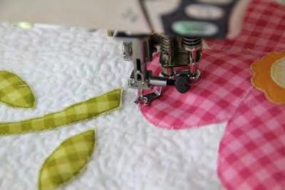 Step 8 - Finishing up the trapunto When your entire quilt is quilted as desired, change to invisible thread in your machine