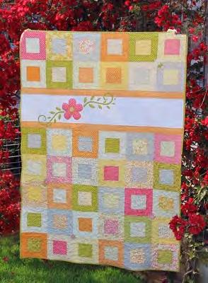 =) One very summery, super yummy ~50" x 70" Sunkissed Summer Squares quilt!