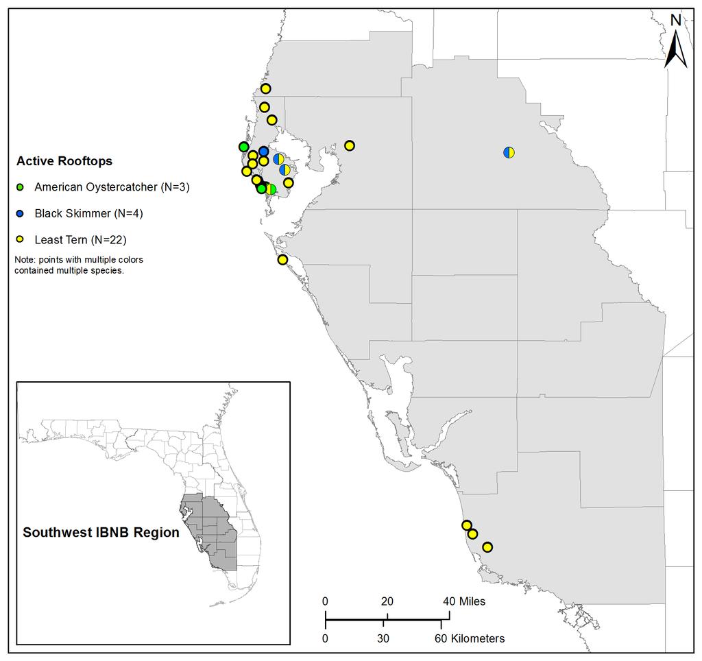 Map 19. Active rooftop sites in the Southwest IBNB region in 2014.