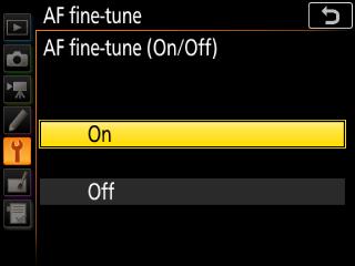 6 Perform auto AF fine-tuning.