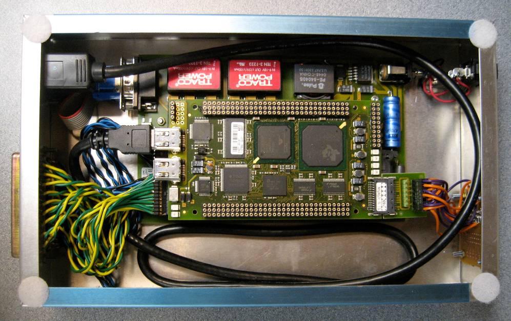 Figure 4.2 DSP board and I/O interface card in enclosure used for ANC tests Figure 4.
