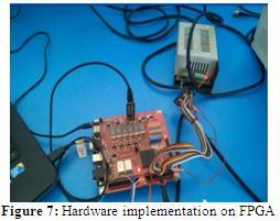 4.2 Hardware Results Below figures indicates the FIR filter on FPGA using high speed vedic