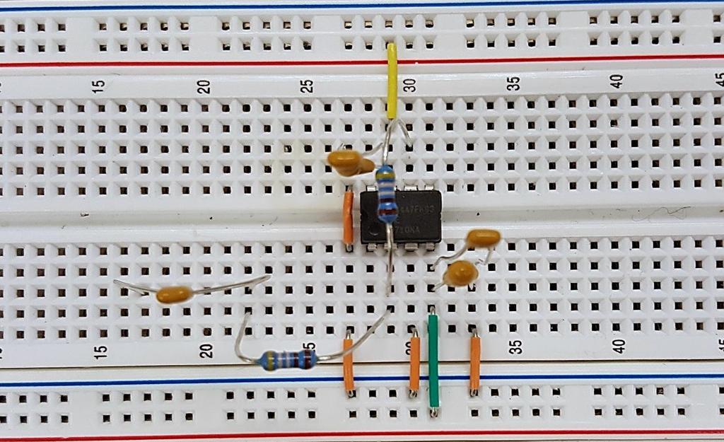 Procedure 2.1 - Reconfigure Part 2 1) Reconfigure the passive components on your breadboard to implement the following circuit.