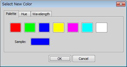 Chapter 5 Detection Mode SD 5.3.2.2 Select New Color Window In this window, colors to be assigned to channels are selected.