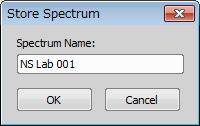 fluorescence dye on the Optical path window. 1. Click the [Store Spectrum] button to display the Store Spectrum window.