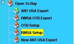 OTB Exports Purpose: If you are using ANT or RMSA for your Open to Buy, Celerant is able to extract your OTB data, so you can import it into ANT or RMSA.