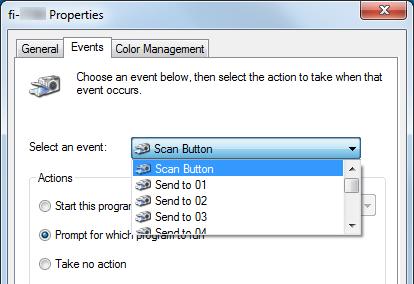 Chapter 4 5 Click the [Events] tab and select an event. From the [Select an event] drop-down list, select an event from which you want to launch an application.