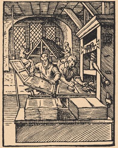 Woodcut First printing process Uses smooth side of a wood block Great