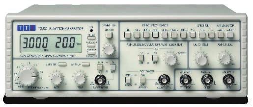 12. Function Generators - waveform generation Measurably better value TG300 series 3MHz function generator range Display of frequency and level 120MHz frequency counter Choice of three models Further
