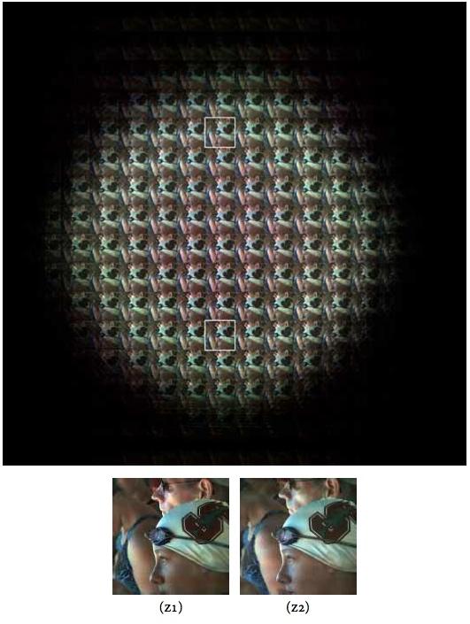 Sub-aperture images Each image displays light incident on sensor from a