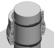 2.4 Align anti-rotation tabs of wiper seals vertically and space axially approximate distance to match ID of bearing.