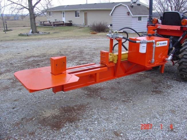 DH - 2 DH - 2 - This splitter has it's own hydraulic system where the hydraulic pump is powered off the tractor's power