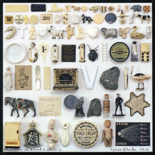 MUSEUM OF BLACK & WHITE 6 (IN HOMAGE TO MARK DION) 2010 collage with found objects, 42.