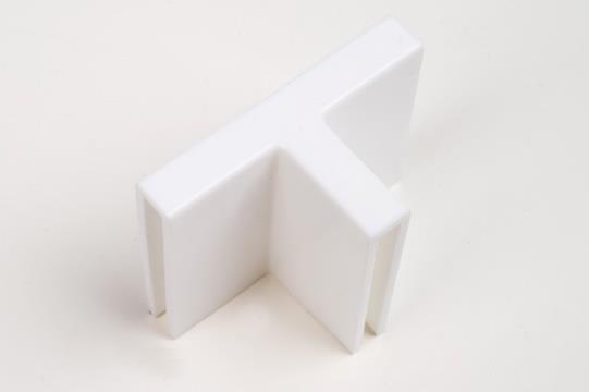 adhesive order rail for label holders, in white plastic. Dim.