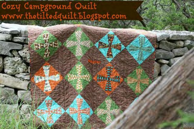 I made sure to use a dark background and backing since I know this quilt will get lots of outdoor use!