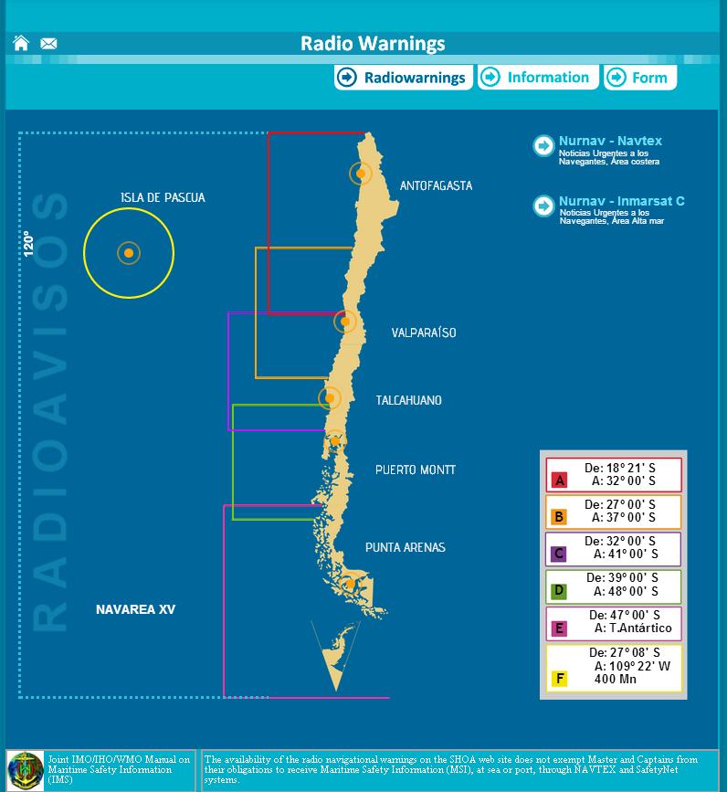 NAVAREA XV Contact Information: NAVAREA XV Director, Hydrographic and Oceanographic Service of the Chilean Navy