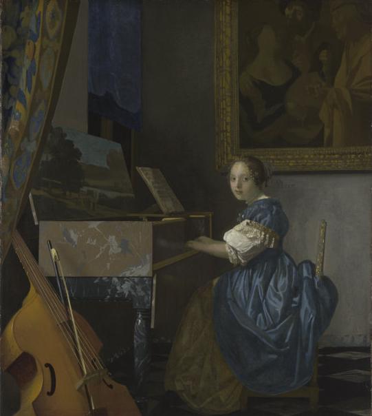 1670, Kenwood House, London (fig 1); A Lady Standing at a Virginal, ca. 1670 72, National Gallery, London (fig 2); and, ca. 1670 72, also in the National Gallery (fig 3).