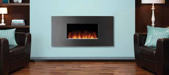WALL MOUNTED ELECTRIC FIRES I 09 S t u d i o E l e c t r i c V e r v e Studio Electric 1 Verve Studio Electric 22 Verve (shown without White Stones) The stylish Studio Electric Verve has a