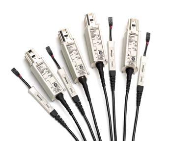 Product Series Attenuation Max Voltage Bandwidth P7380SMA 2.5:1 0.625 V p-p 8 GHz 3.0 V p-p (Typical) Input Impedance at the Probe Tip Interface Type 100 Ω TekConnect P7313SMA 2.5:1 0.800 V p-p > 13 GHz 3.