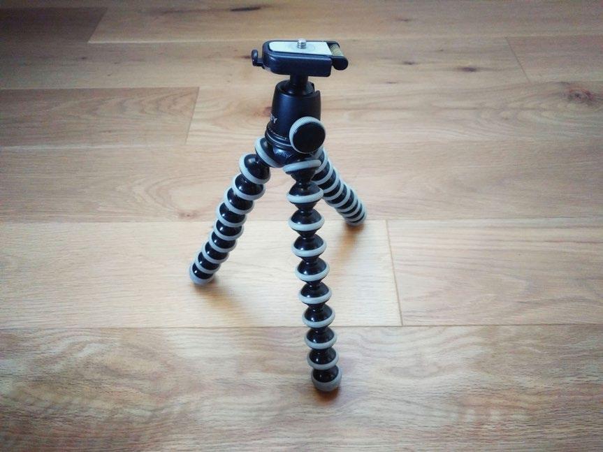 These Gorillapods seem to be a good way in between, because they are very light, small and still can carry a lot of weight.