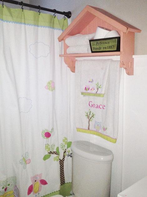 For my daughter's bath, we are going "girly without scaring off guests" as this bath doubles as the guest bath.