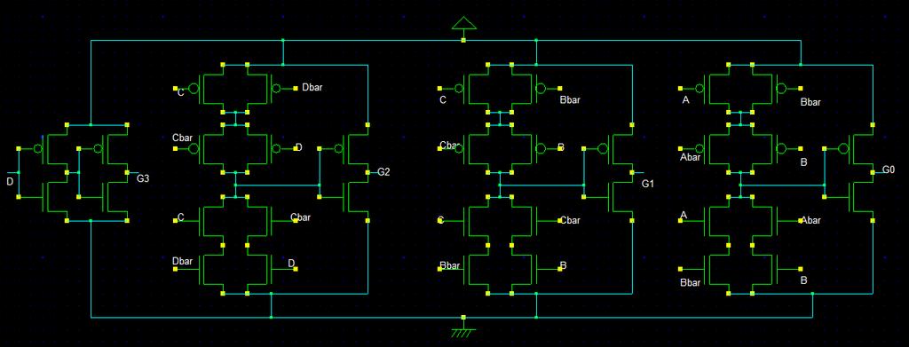 Fig 1: CMOS Binary to Gray code converter III. Low Power Techniques Power consumption of a circuit can be reduced by using different techniques depending on the area of application. 3.1.1 Dual Pass Transistor Logic (DPTL) A logic circuit can be optimized in terms of power and area to a great extent by using DPTL logic.