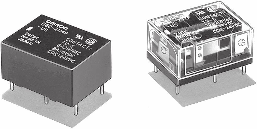Miniature High Capacity Relays with SPST-NO 0A and SPST-NO + SPST-NC A SPST-NO 0A and SPST-NO + SPST-NC A for power switching and output that satisfy the needs for space-saving.