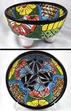 Multi-Color Over White Soup/Salad Bowl OZW9020 Measures 7.5 wide.