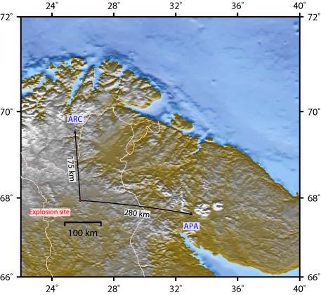 Infrasound Signals at Seismic Sensors We first became aware of infrasound signals on the seismic instruments of the ARCES array in northern Norway when colleagues at the Kola Regional Seismological