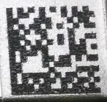 dark and pale part of the bar code. A contrast closest to 1 is desired. The unused error is a value between 0 and 100. It represents the amount of error correction that was needed to read the code.