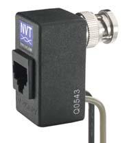 PVD TM PRODUCTS NV-216A-PV Single Channel Video Transceiver Male BNC connector supports on-camera mounting Single channel Power-Video transceiver with RJ45 jack Male BNC video and 18 AWG power