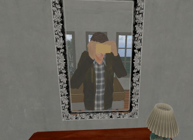 In half of the cases avatars mapped the participants movements real-time. A mirror that reflected the virtual body was present in the bedroom as shown.
