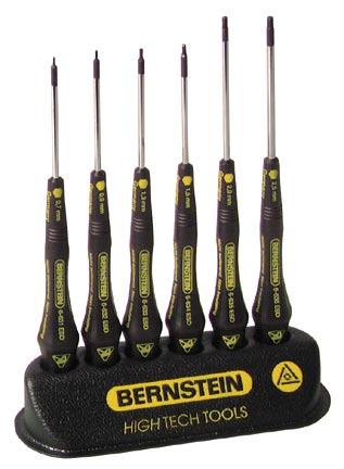 ESD ELECTRONICS SCREWDRIVERS with slim, ergonomically formed handles from black conductive plastic. The swivel top guarantees a precise working without exhaustion.