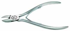 INOX HIGH-GRADE STEEL PLIERS for use in cleanrooms (autoclavable) antiseptic or in ESD protected areas. Stainless steel, swaged, box joint construction with screwed stainless double leaf spring.