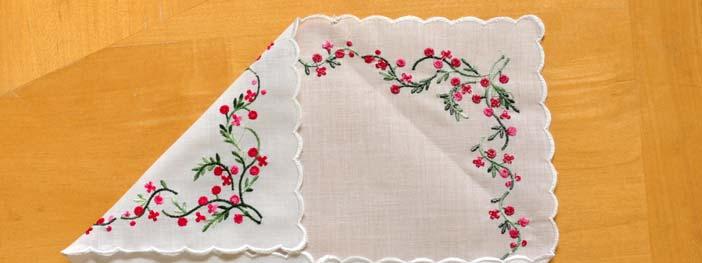 Materials Needed One ladies handkerchief Cotton/Poly