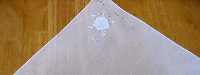 Materials Needed One Lace Handkerchief or Embroidered Handkerchief A Handful of cotton balls 10